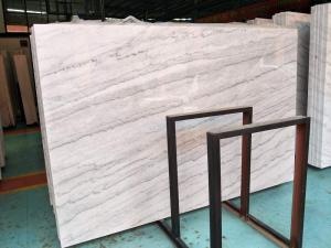 Guangxi vit marmor med guldgrå vener