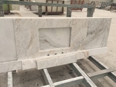 vitpolerad marmorplatta för projekt