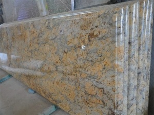 kejserliga guldgult granitkök anpassade bänkskivor i sten