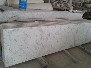 polering ochromeda vit granit bänkskivor med backsplash