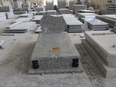 Swan Grey Granite Simple Burial Tomb Slabs Gravestones
