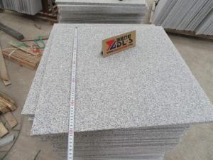 g603 vita och grå granitflammade beläggningsplattor