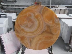 Orange Jade Marmor Servering Stenbord Round Top