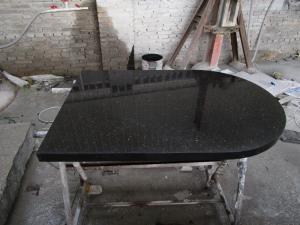 Svart Galaxy Matsal Tabletop Granit Countertop