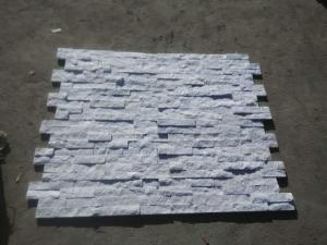 Naturlig Split White Quartz Slate Tiles Kitchen Backsplash