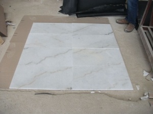 Guangxi vit marmor beläggning sten panel täcker plattor