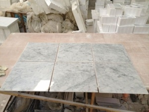 Polerad Vit Carrara Marmor Badrumsgolv