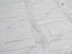 Calacatta White Marble Tile Väggpanel Golvmönster