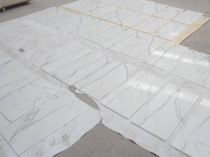 Calacatta White Marble Tile Väggpanel Golvmönster