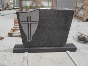 Nya G654 Cross Carving Gravestone Funeral Gravstenar