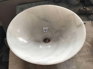 Guangxi White Marble Round Sink Standardmått