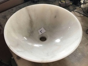 Guangxi White Marble Round Sink Standardmått
