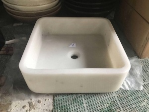 Guangxi Vit Marmor Modern Tvättfat Kvadratisk Sink