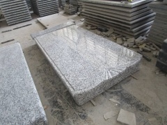 Bala White Grey Carved Granite Gravestone