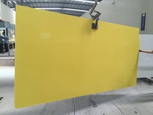 Pure Yellow Artificial Quartz Stone Counter Tops Plattor