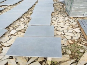 Hainan Gray Basalt Exteriör Väggbeklädnad Honed Floor Tile