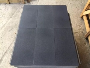 Hainan Black Basalt Exteriör Väggbeklädnad Honed Floor Tile