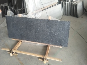 Angola Black Granite Polished Honed Wall Golvplattor