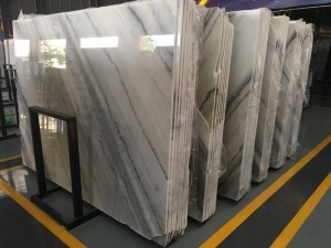 guangxi vit marmor med grå åderplatta